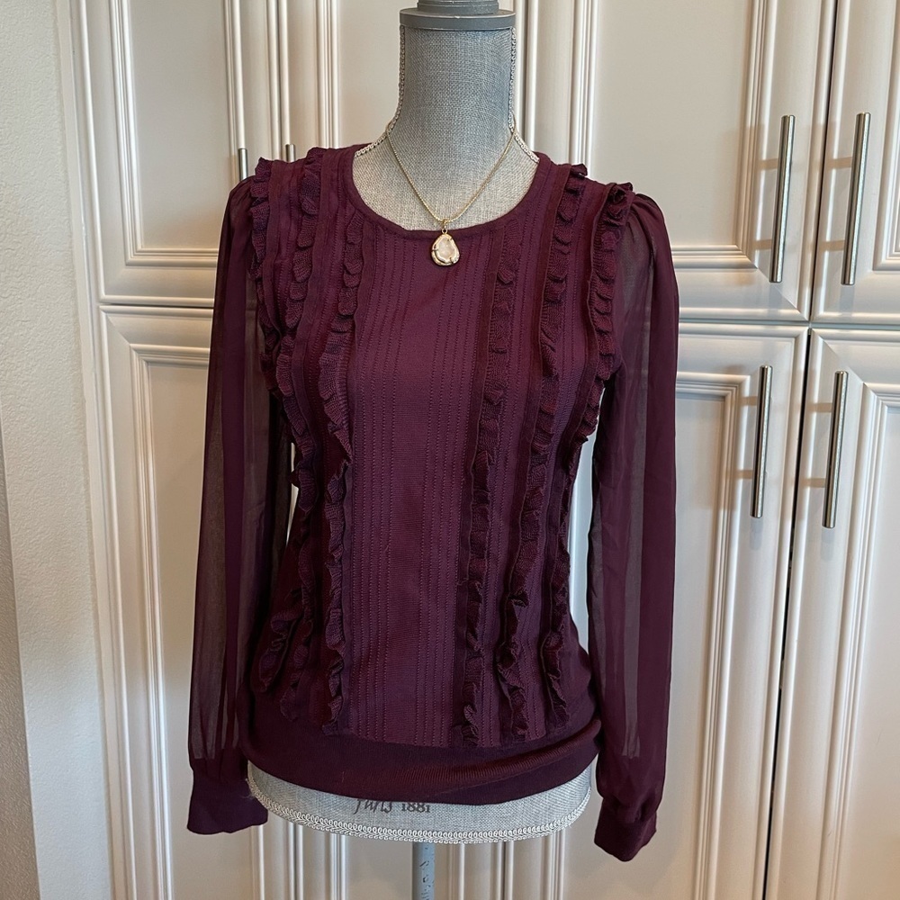 NWOT- pretty plum pull over top